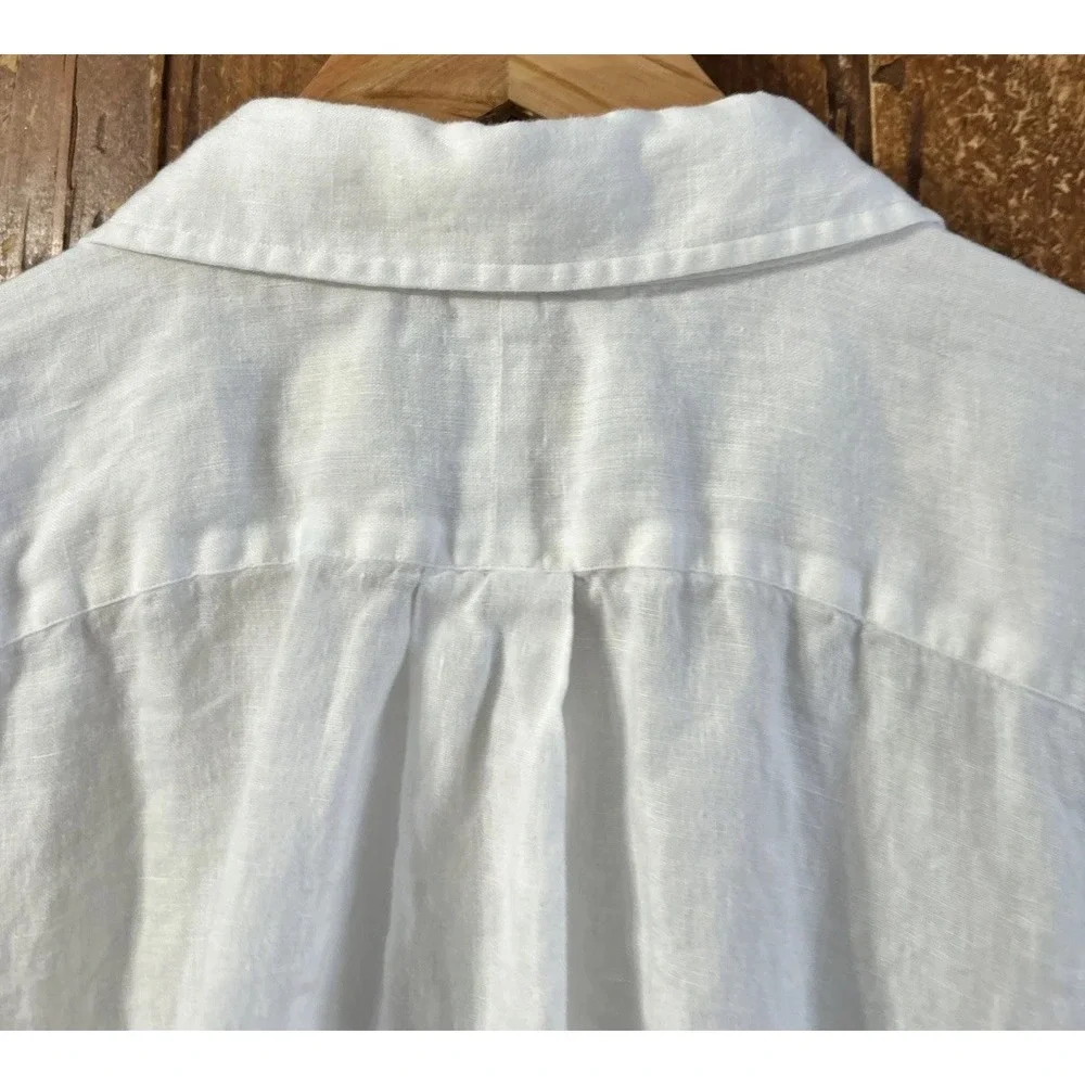 Polo Ralph Lauren Big & Tall Men's White Linen S/S Button Front Shirt Sz 4XB Big